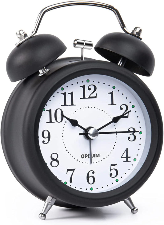 Analog Clock Loud Alarm Clock for Heavy Sleepers with Stereoscopic Dial Backlight Battery Operated for Living Room Bedroom Bedside Desk Gift Clock By