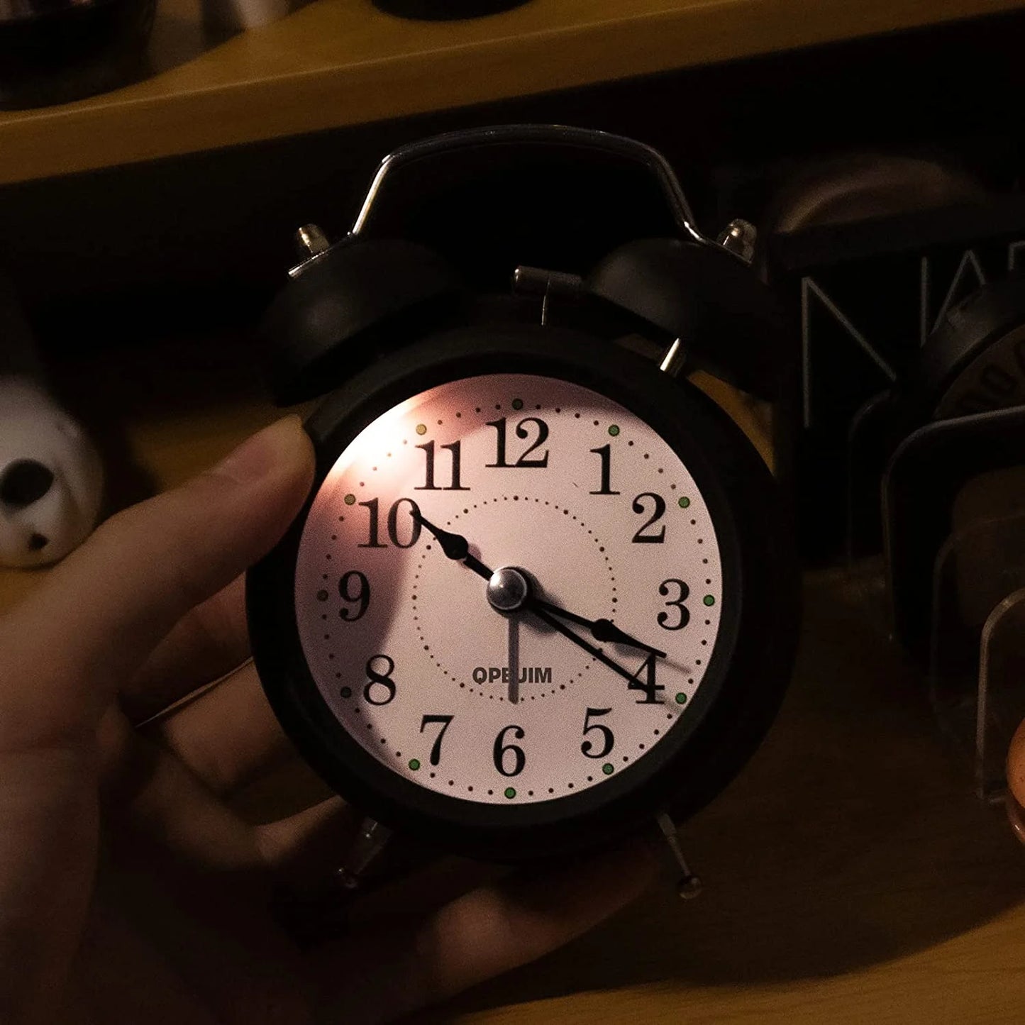 Analog Clock Loud Alarm Clock for Heavy Sleepers with Stereoscopic Dial Backlight Battery Operated for Living Room Bedroom Bedside Desk Gift Clock By
